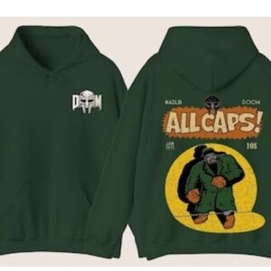 MF Doom Madlib All Caps Hoodie, Metal Face Hoodie Rock Hoodie